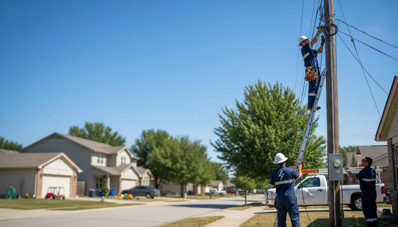 Residential electrician providing installation services in Trenton, TX